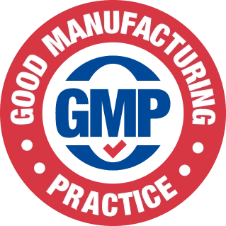 GMP Certified manufacturing badge